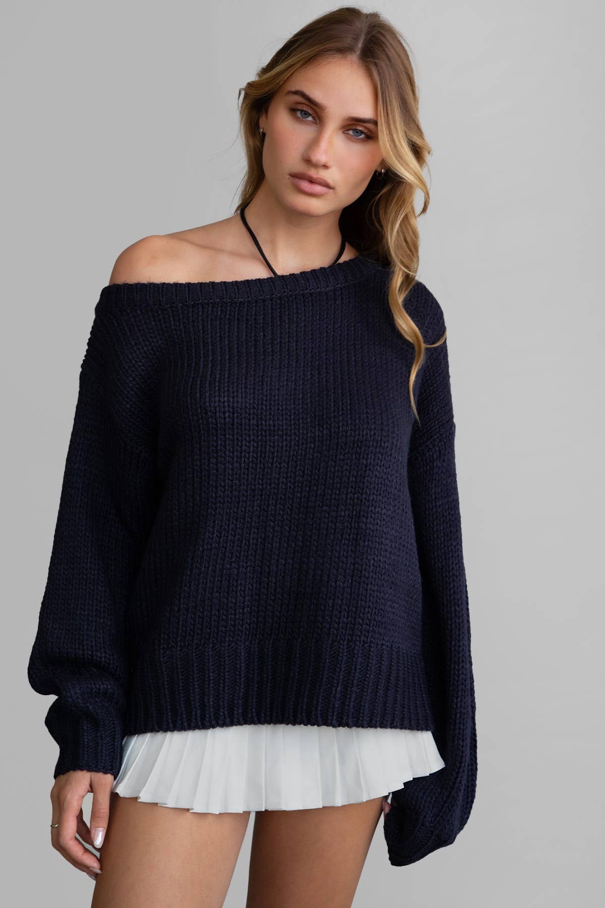 Off The Shoulder Relaxed Sweater