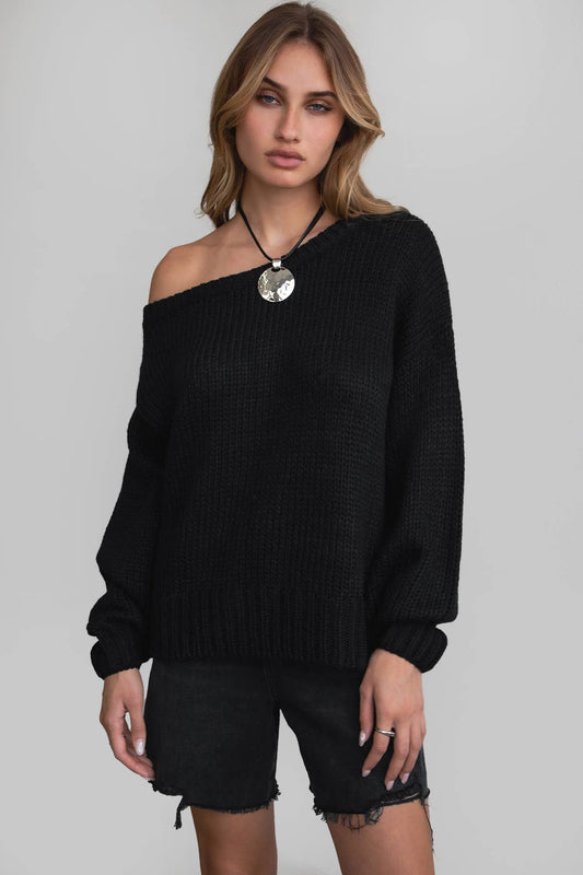 Off The Shoulder Relaxed Sweater