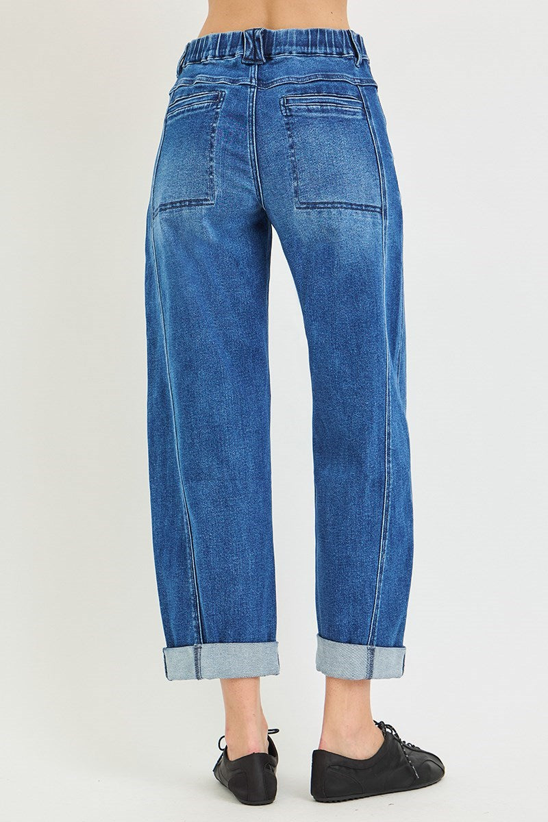 Risen Slouchy Crop Barrel Jeans