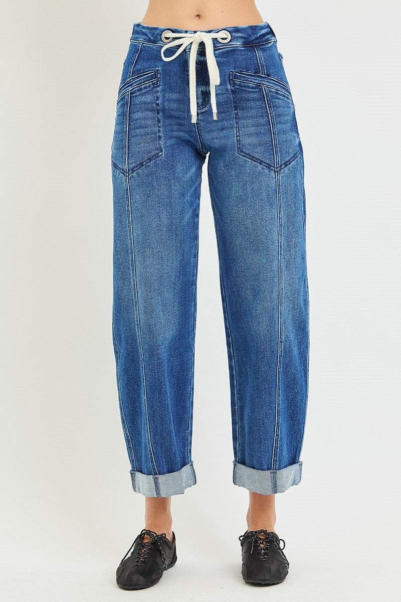Risen Slouchy Crop Barrel Jeans