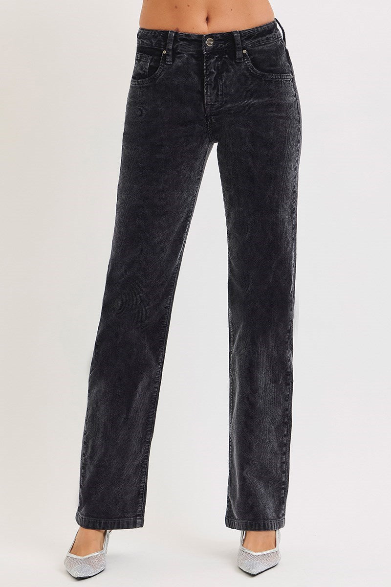 Risen Straight Leg Corduroy Pants