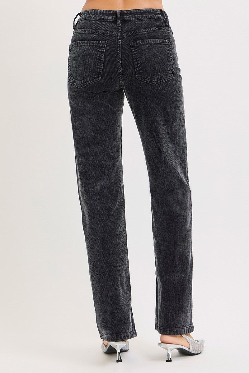 Risen Straight Leg Corduroy Pants