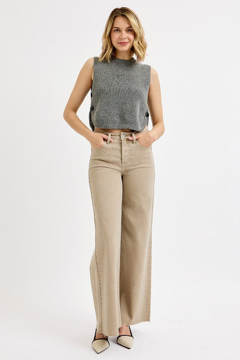 Risen High Rise Lurex Palazzo Pants
