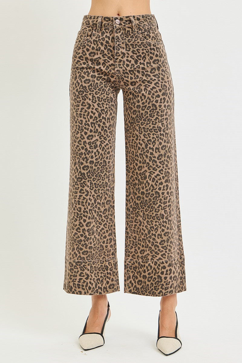 Risen Brown Leopard Pants