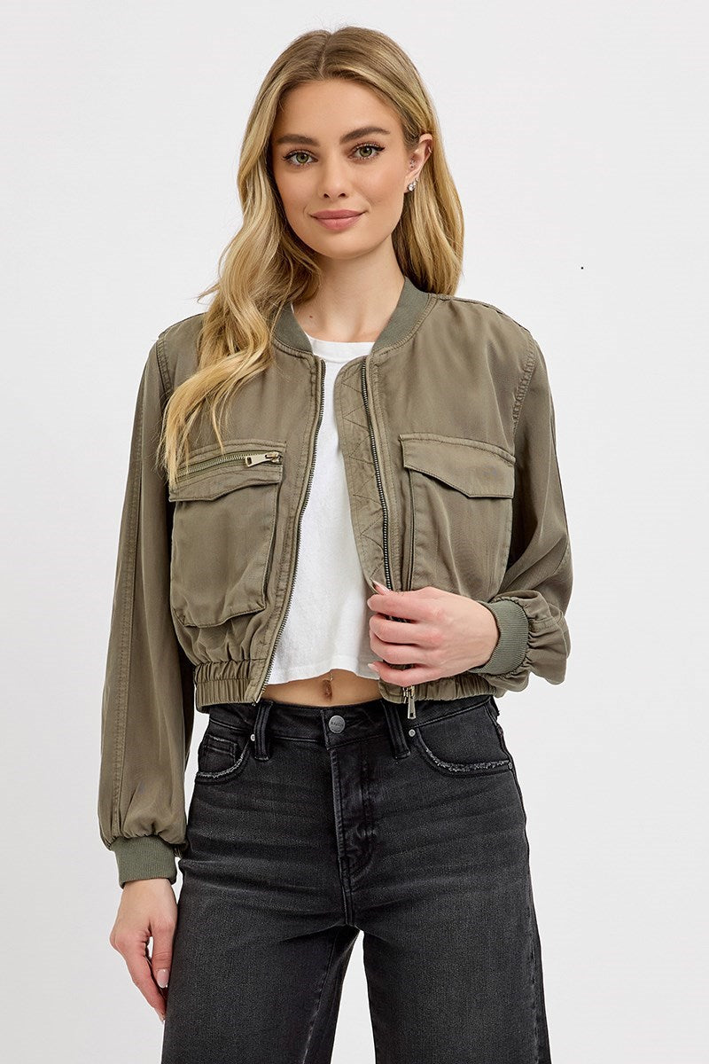 Risen Tencel Bomber Jacket