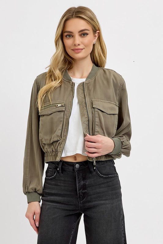 Risen Tencel Bomber Jacket