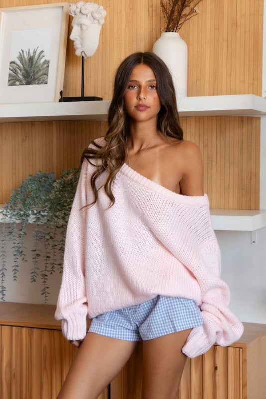 Off The Shoulder Relaxed Sweater